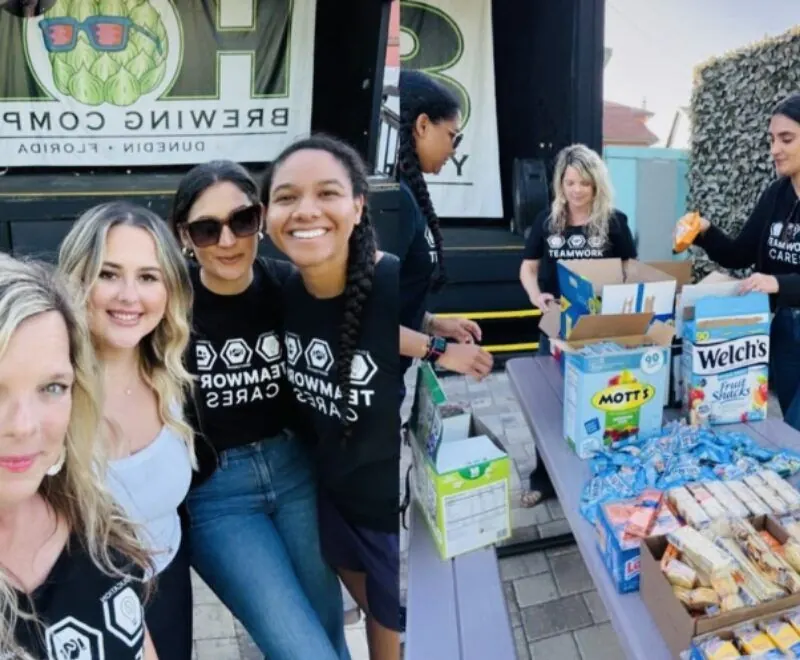 Teamwork Cares Participated in Another Pack-A-Snack Event at HOB Brewing Company