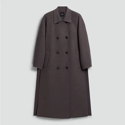 Long double-breasted coat