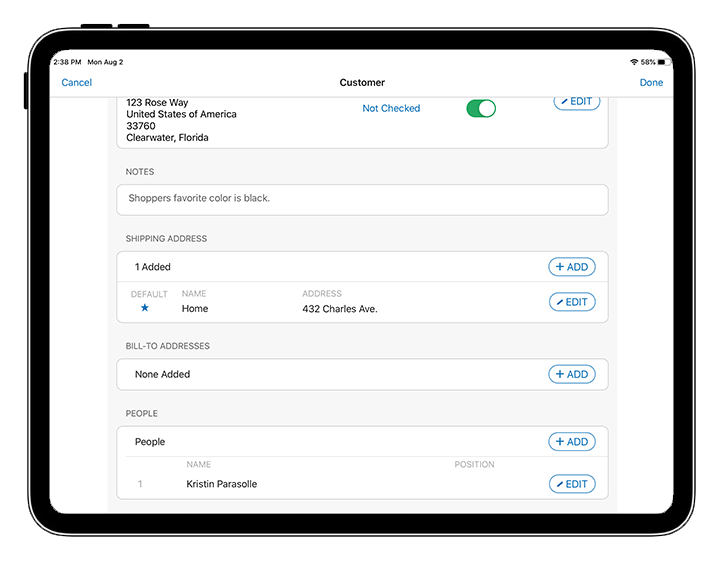 crm-other people endless aisle send sale point of sale